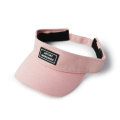 Coton Sun Visor avec étiquette en caoutchouc